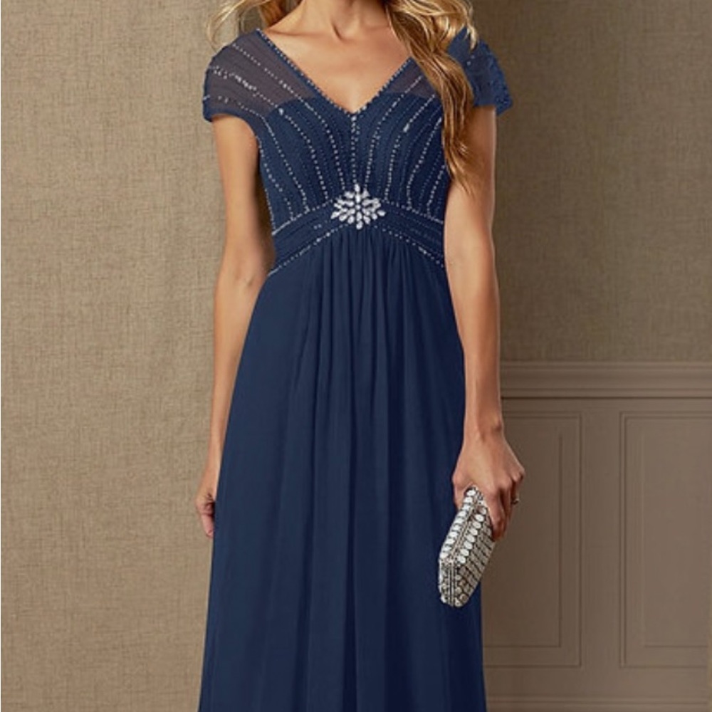 Evening dress navy size 6